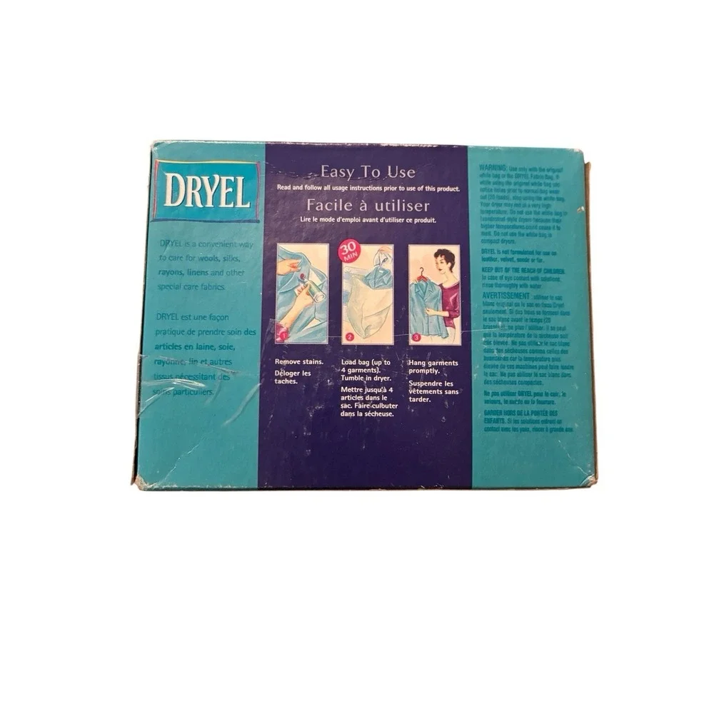 Dryel Dry‎ Cleaning Original Refill Cloths 6 Sealed Packages 24 garment 2001